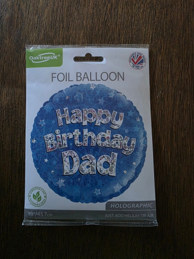 Happy birthday Dad - Our foil balloons bring a gleaming accent to any celebration. Available in a range of colours, shapes, and sentiments, they pair beautifully with floral tributes, gift boxes, or table centrepieces. Whether marking a milestone or sending love from afar, these balloons offer a lasting impression with elegant flair